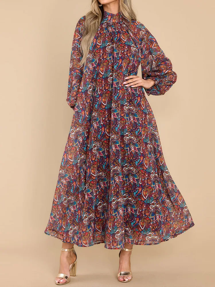 Print Floral Casual Long Maxi Dresses