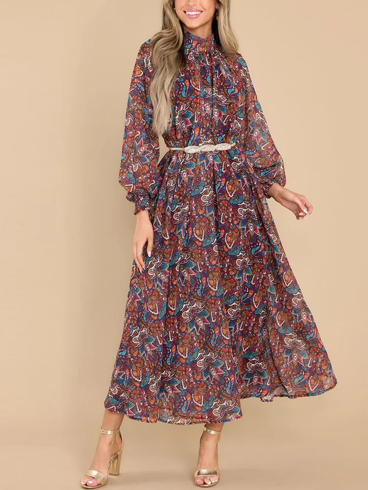 Print Floral Casual Long Maxi Dresses