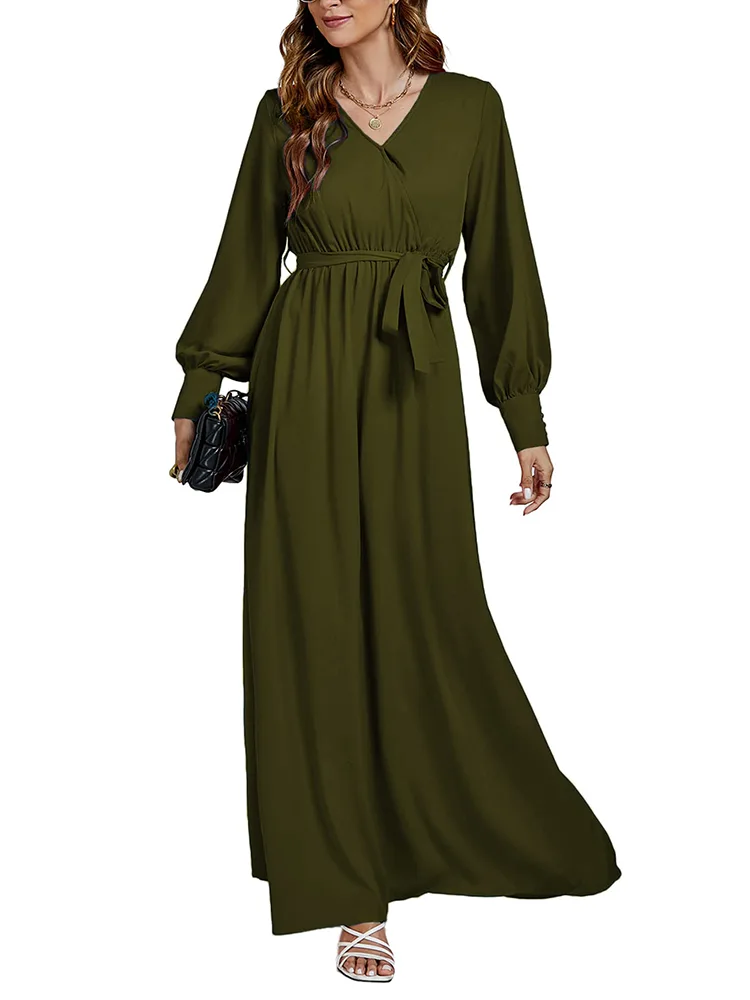 Tunic Ruffle Long Maxi Women Dress