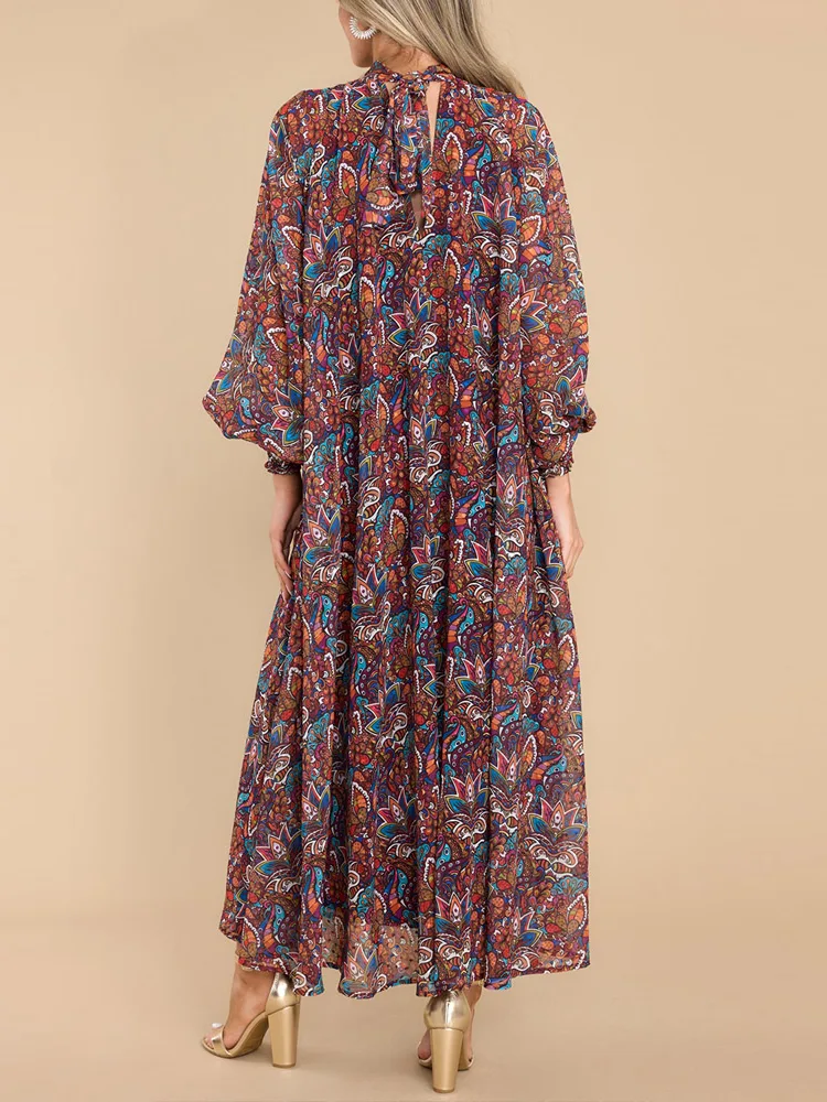Print Floral Casual Long Maxi Dresses